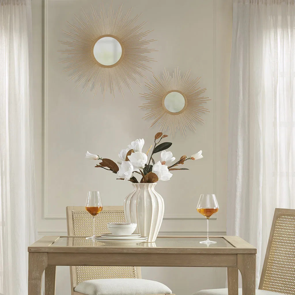 14.5"D Sunburst Wall Decor Mirror