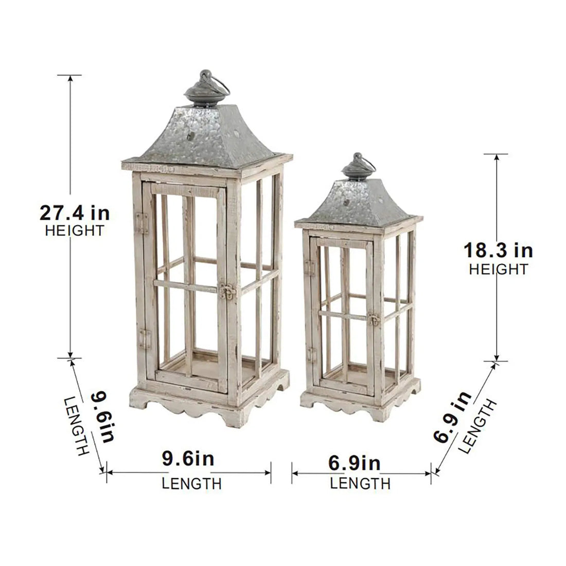 Wooden Decorative Candle Lantern ‚Äì Hurricane Lantern Holder for Indoor & Outdoor Decor, Home, Garden, and Weddings